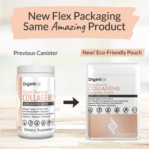 Organixx Clean Sourced Collagens New and Improved Packaging
